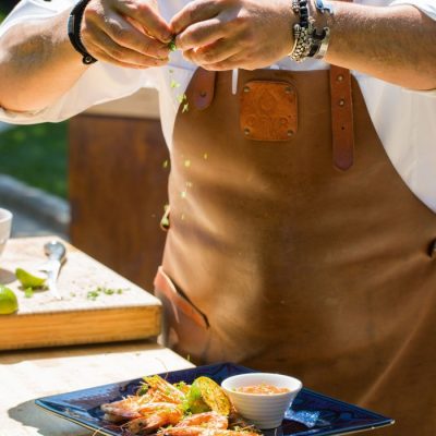 Grillschürze aus Leder Grillschürze aus Leder