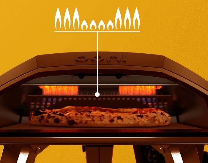 Ooni Gas Pizzaofen Koda 2 mit patentierter G2 Gas Technologie mit konischer Flamme