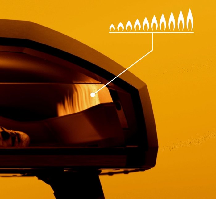 Ooni Gas Pizzaofen Koda 2 Pro mit patentierter G2 Gas Technologie mit konischer Flamme
