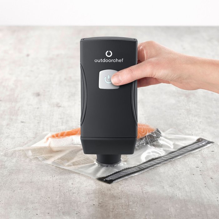 Outdoorchef Easy BBQ Vac wiederverwendbare Zip-Vakuumierbeutel mit Aromaventil