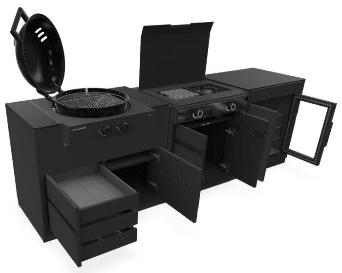Outdoorchef HEAT Outdoor Küche inkl. Arosa 570 G H + HEAT X-245 K + Caso BBQ Cooler