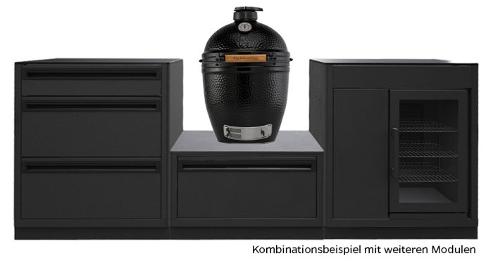 Outdoorchef HEAT Outdoor Küche mit Kamadomodul und Big Green Egg The Onyx Large