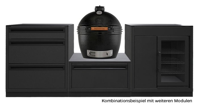 Outdoorchef HEAT Outdoor Küche mit Kamadomodul und Big Green Egg The Onyx XLarge