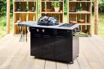 Lugano 570 G Evo II: Die Luxus Outdoorküche von Outdoorchef mit zusätzlicher Blazing- und Cooking Zone.