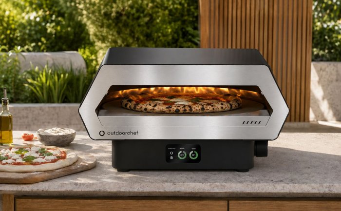 Der rotierende Pizzastein backt die Pizza gleichmäßig und von ganz alleine mit perfektem Ergebnis