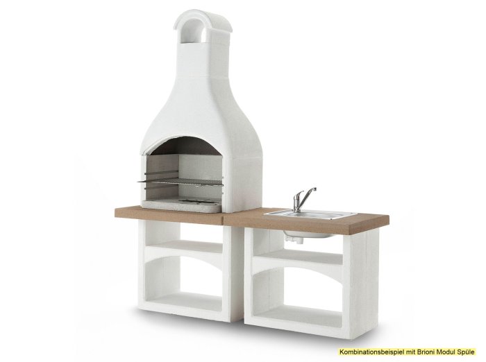 Palalzzetti Grillkamin Brioni mit hochwertiger Arbeitsplatte