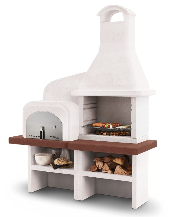 Palazzetti Grillkamin Grado 2 mit Betonteilen zum Streichen