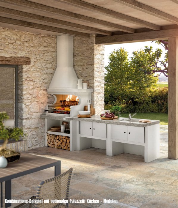 Palazzetti Grillkamin Levanzo in Outdoorküche