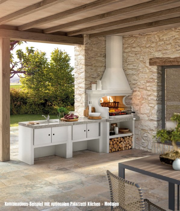 Palazzetti Grillkamin Levanzo in Outdoorküche