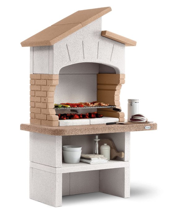 Palazzetti Grillkamin Lido komplett aus gefärbten Marmotech