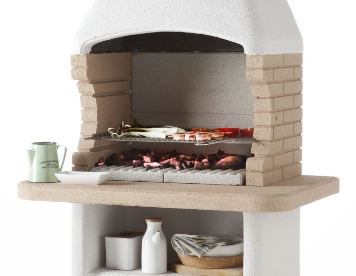 Palazzetti Grillkamin Tenerife 2 mit höhenverstellbarem Grillrost