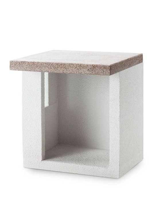 Palazzetti Outdoor Küche Modul Schrank mit roter Marmotech Arbeitsplatte