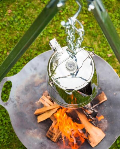 Petromax Perkolator im offenen Feuer