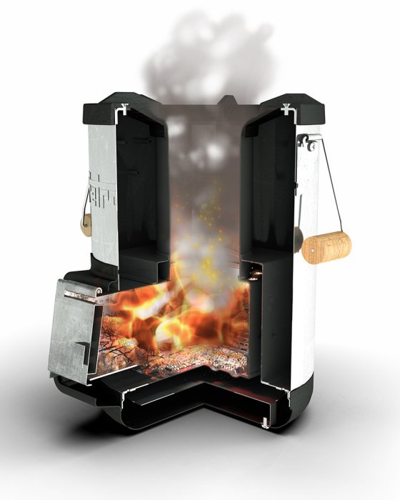 Innenaufbau des Petromax Raketenofen