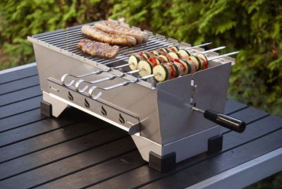 Thüros Tischbaikal Schaschlikgrill – optimal zur Zubereitung leckererer Grillspieße