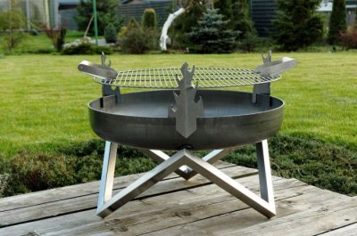 SvenskaV Feuerschale mit Grillaufsatz Praktischer Grillaufsatz für die SvenskaV Feuerschalen