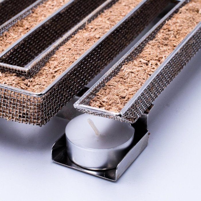 Grillfürst Edelstahl Räucherschnecke mit Teelicht