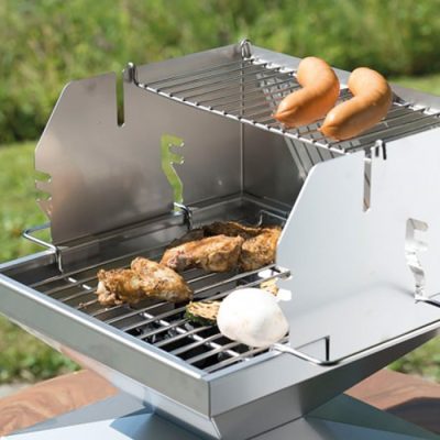 Thüros T1 Grill Zubehör Thüros T1 Grill Zubehör: Windansteckblech und Warmhalterost