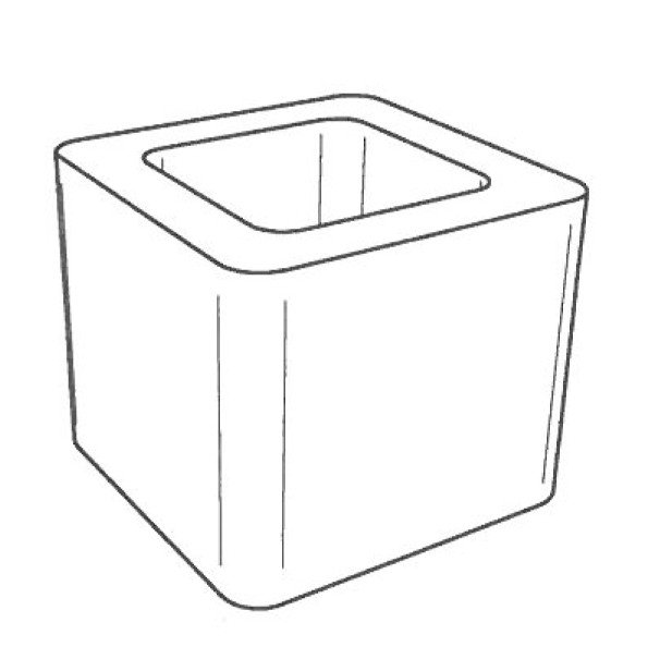 Palazzetti Verlängerungselement für Schornstein / 30 x 30 x 25 cm, eckig