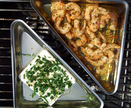 Thüros Edelstahl Eckpfannen / Grillschalen mit Griff