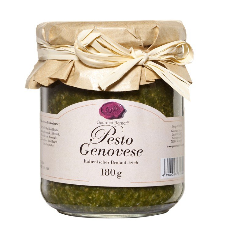 Gourmet Berner Basilikum Pesto (Pesto Genovese) 180g Glas
