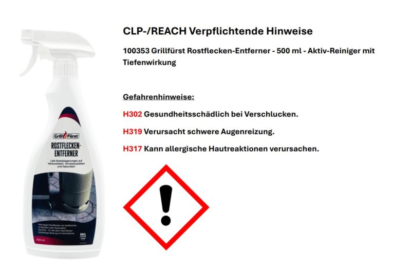Grillfürst Grillreiniger-Set für Grillfürst Moments Outdoorküche - Reiniger und Pflege Set für HPL