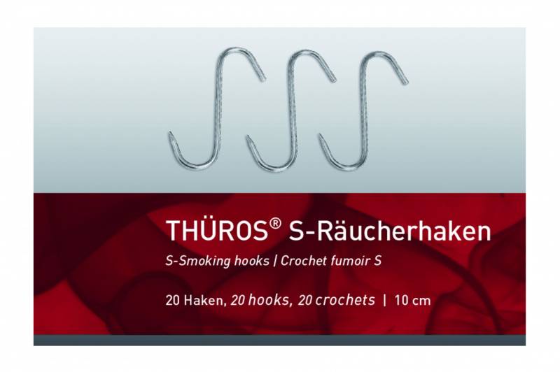 Thüros Räucherhaken S-Form 10 cm, 20 Stück
