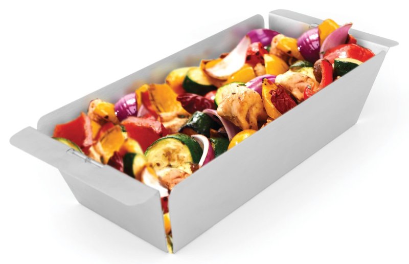 Broil King Narrow Gemüse Grillkorb Wok Edelstahl 36,8 x 16,5 x 8,9 cm