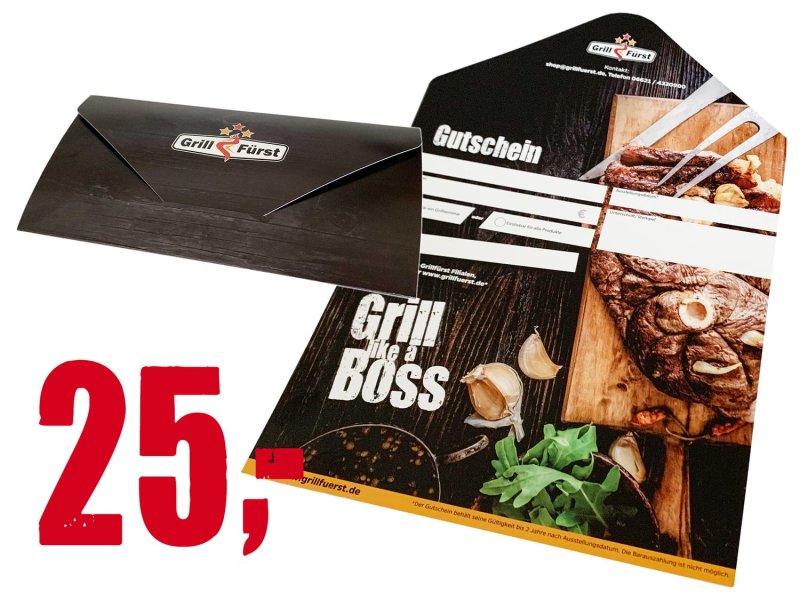 Grillfürst Geschenk Gutschein 25€