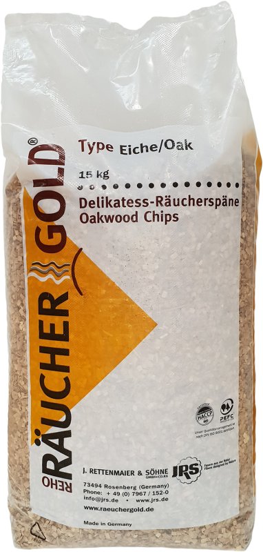 Räuchergold Eichenholz Räucherchips E 2/16 15kg