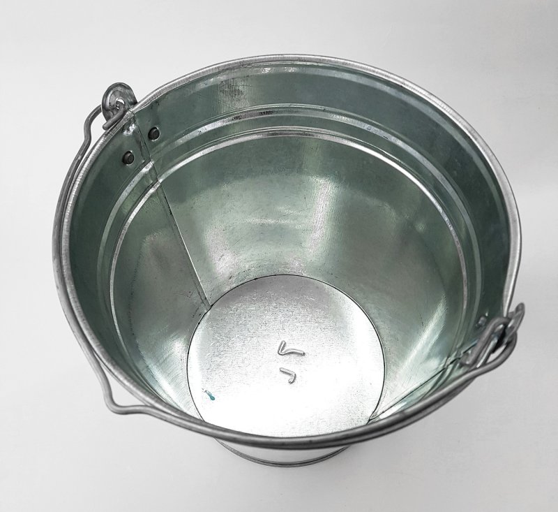 Asche Eimer 7L, verzinkt