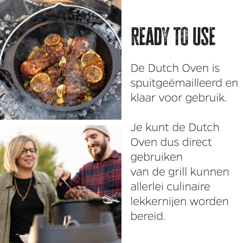 Grillfürst Dutch Oven BBQ Edition DO4 - inkl. Dutch Oven Fibel/Fibel XXL und Winterrezepte