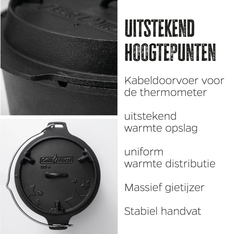 Grillfürst Dutch Oven BBQ Edition DO20 - inkl. Dutch Oven Fibel/Fibel XXL/Fibel XXL 2 und Winterrezepte