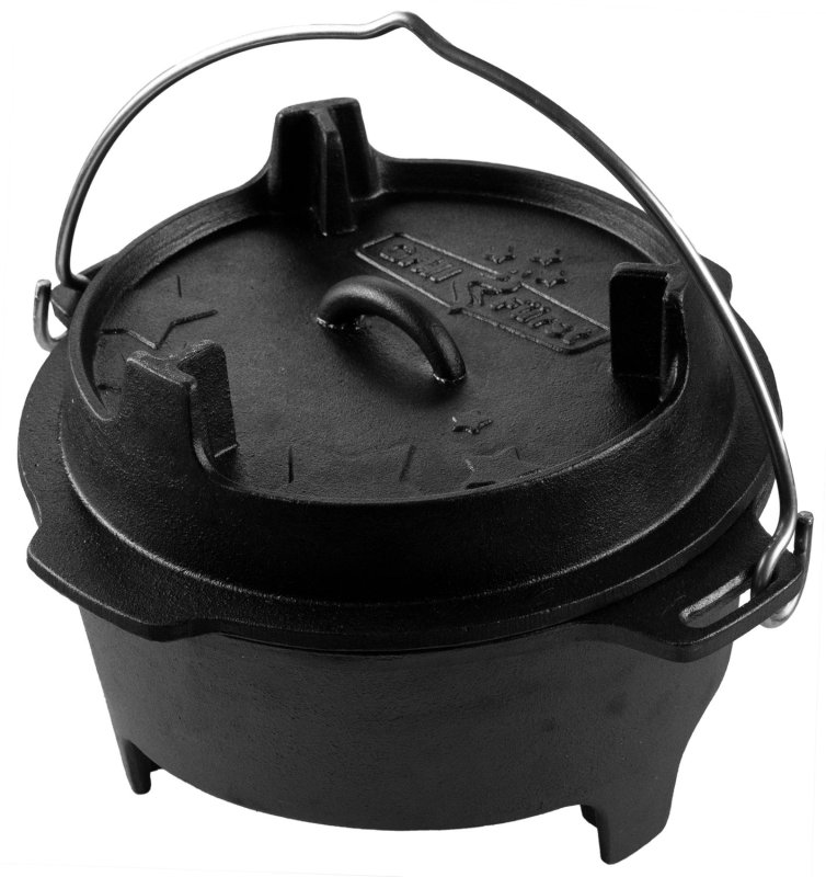 Grillfürst Dutch Oven Set BBQ Edition DO4 - X-DEAL inkl. Tragetasche, Gusseisen Pflege und Deckelheber