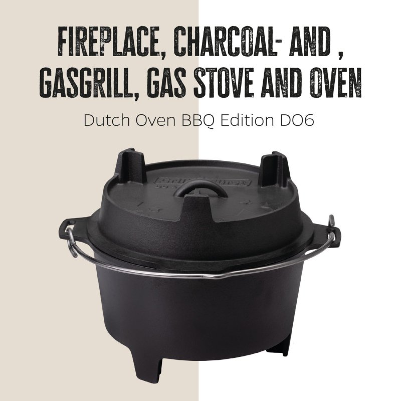 Grillfürst Dutch Oven BBQ Edition DO6 - inkl. Dutch Oven Fibel/Fibel XXL und Winterrezepte