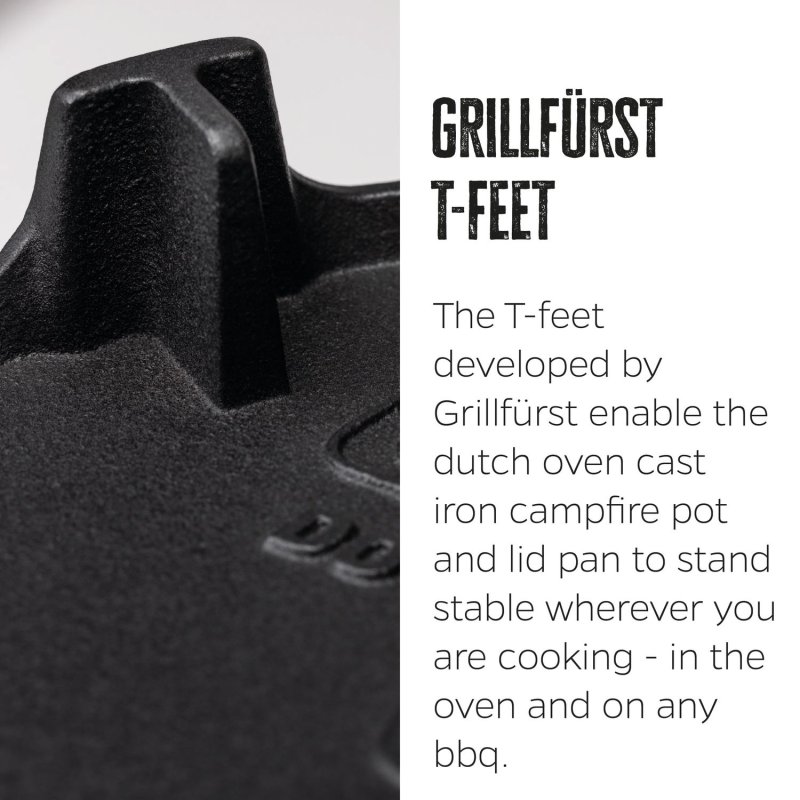 Grillfürst Dutch Oven BBQ Edition DO6 - inkl. Dutch Oven Fibel/Fibel XXL und Winterrezepte