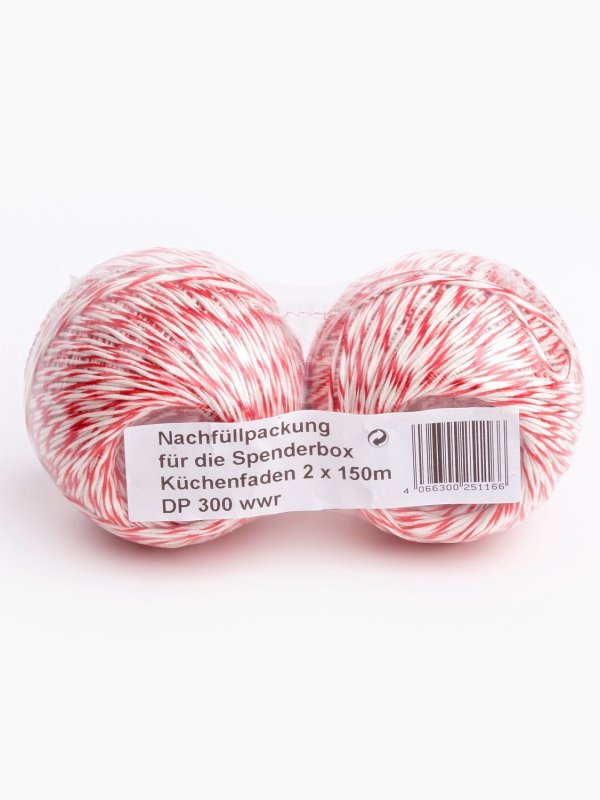 Küchengarn rot/weiß 2x 150m Doppelpackung