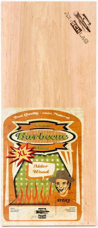 Axtschlag Räucherbretter (Wood Planks) 2er Pack Alder - Erle XL 40 x 15 cm