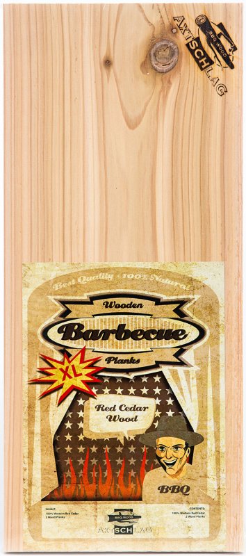 Axtschlag Räucherbretter (Wood Planks) 2er Pack Western Red Cedar - Rotzeder XL 40 x 15 cm