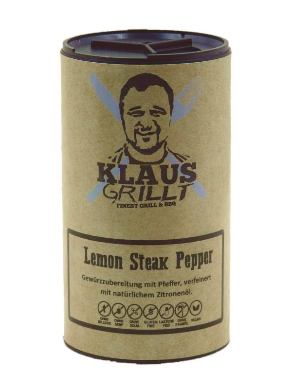 Lemon Steak Pepper 100 g Streuer by Klaus grillt