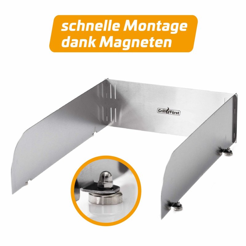 Grillfürst magnetischer Windschutz / Spritzschutz für Infrarotbrenner - Retoure