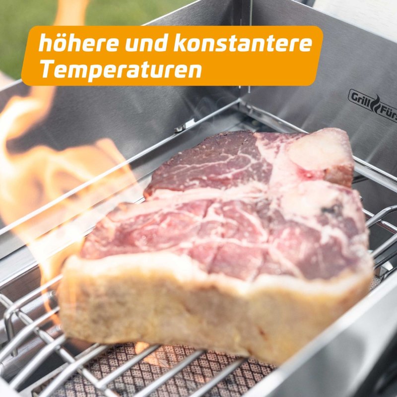 Grillfürst magnetischer Windschutz / Spritzschutz für Infrarotbrenner - Retoure