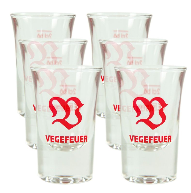 Vegefeuer Gläser 6er Set 0,02L (2cl)