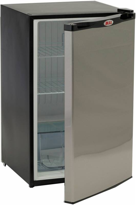 BULL Kühlschrank mit Edelstahl Frontblende