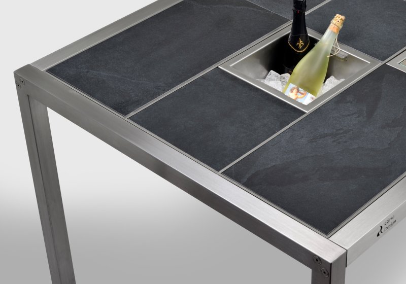 Girse Magic Table klein - Grilltisch 7 Fliesen Schiefer