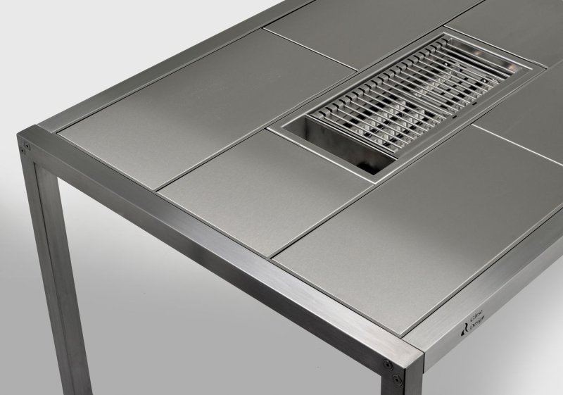 Girse Magic Table klein - Grilltisch 7 Fliesen Edelstahl