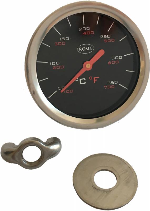 Rösle Ersatzteil: Thermometer mit Mutter für Videro G3 und G4-S / Smoker No.1 F50, F50-S, Kugelgrill No.1 F50 Air und F60 Air