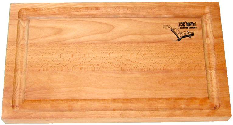 JOE´s Barbeque Holz - Schneidbrett mit Logo