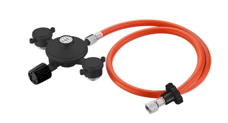 Grillfürst G201E 2-Brenner Gasgrill portabel v2 - Campinggrill / Balkongrill - X-DEAL inkl. Kartuschen-Druckregler 50 mbar und 12 Grillfürst Gaskartuschen