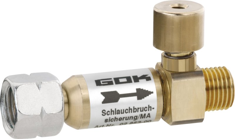 GOK Schlauchbruchsicherung mit manueller Aktivierung / 50mbar / G1/4LH